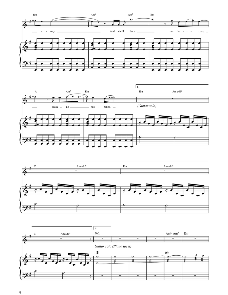 Sunburn Acoustic Guitar scores gallery preview page 4