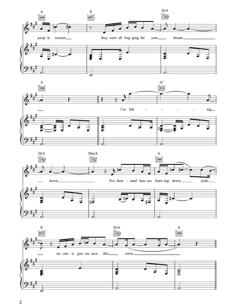 Falling Down Acoustic Guitar scores gallery preview page 2