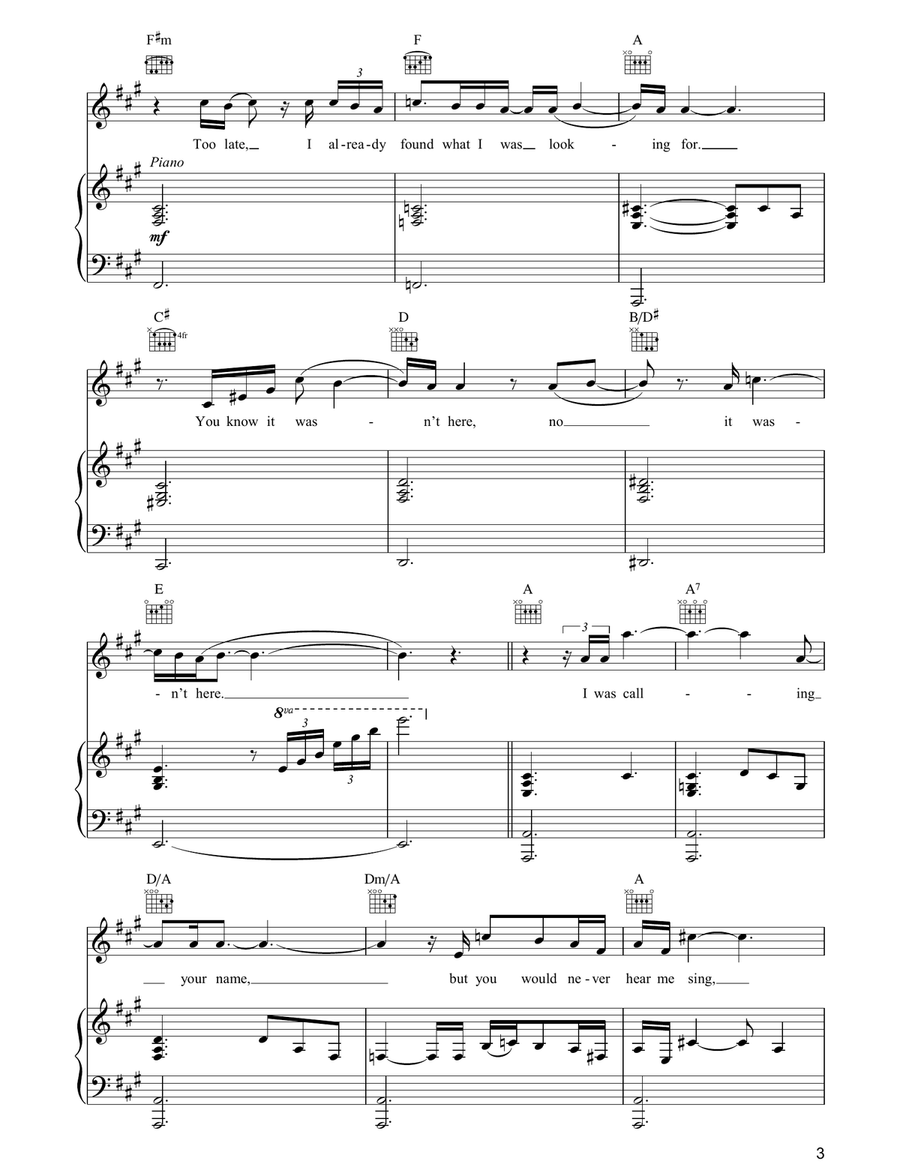 Falling Down Acoustic Guitar scores gallery preview page 3