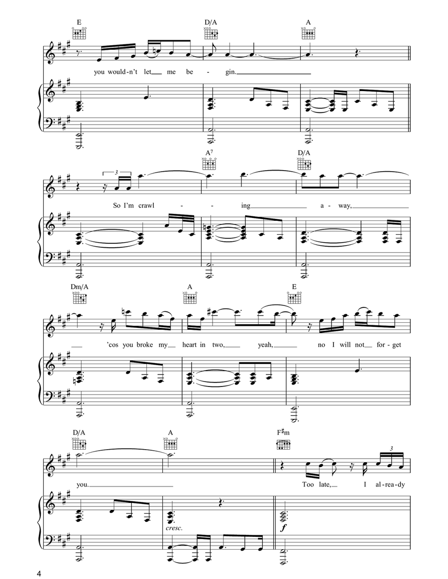 Falling Down Acoustic Guitar scores gallery preview page 4