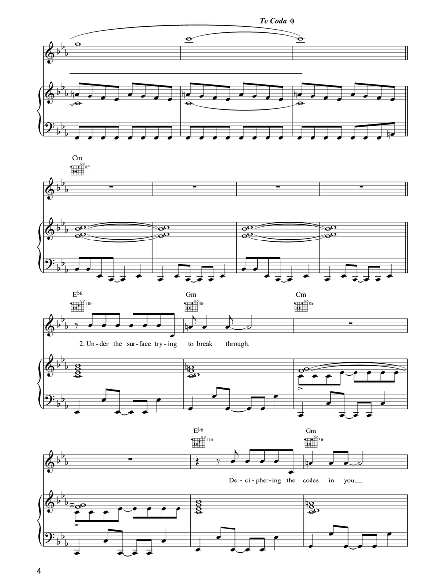 Square One Square One Piano, Vocal, Guitar scores gallery preview page 4