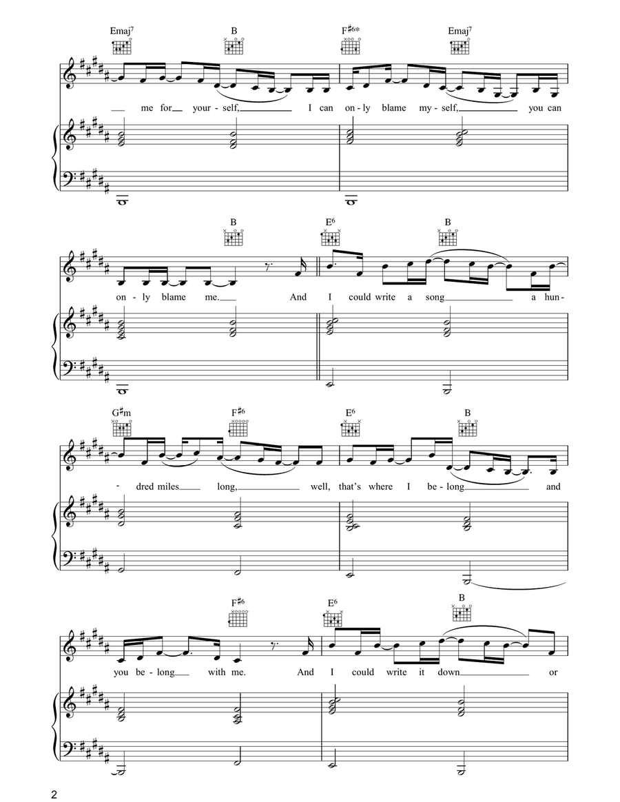 Swallowed In The Sea Swallowed In The Sea Piano, Vocal, Guitar scores gallery preview page 2