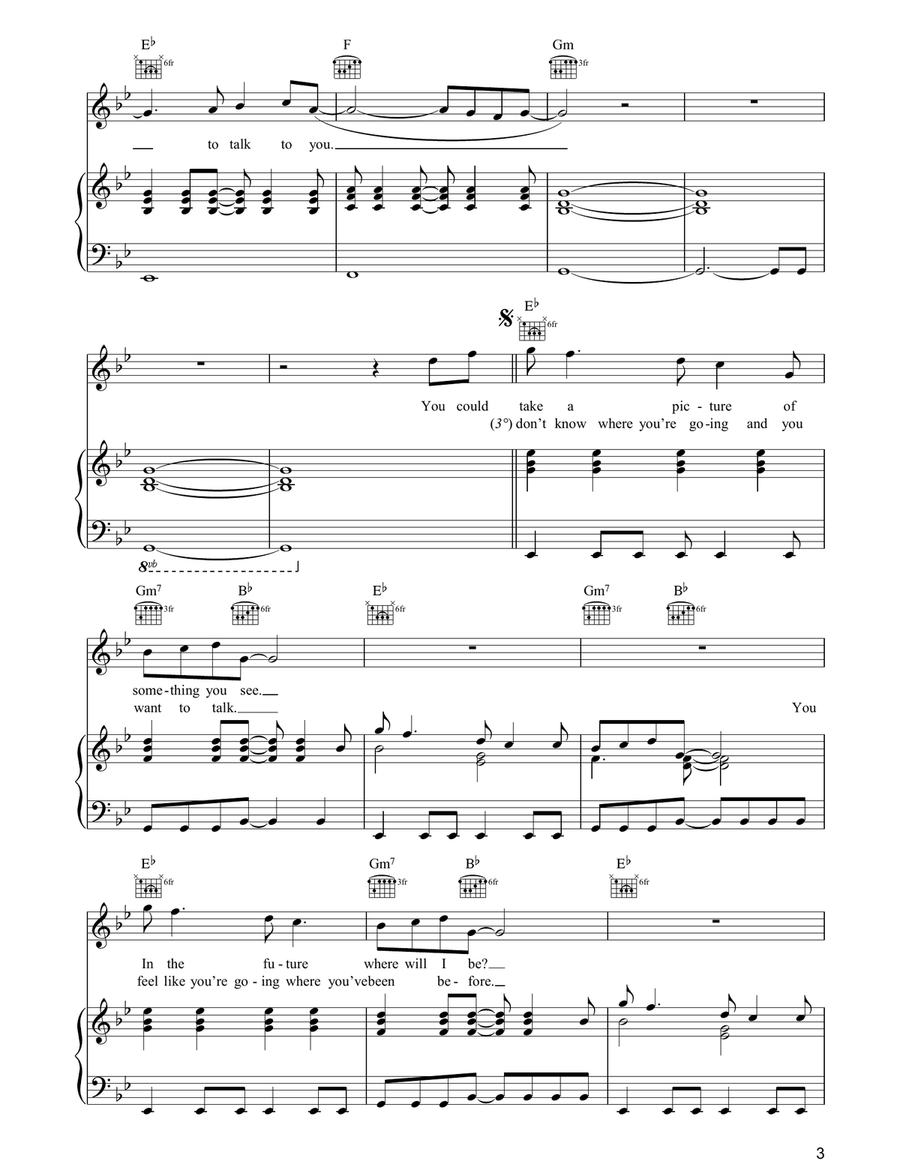 Talk Talk Piano, Vocal, Guitar scores gallery preview page 3