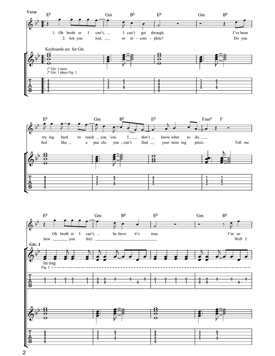 Talk Talk Acoustic Guitar scores gallery preview page 2