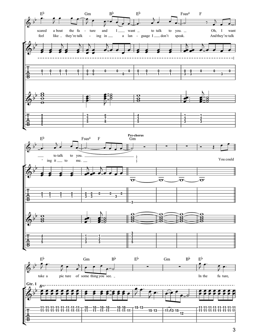 Talk Talk Acoustic Guitar scores gallery preview page 3