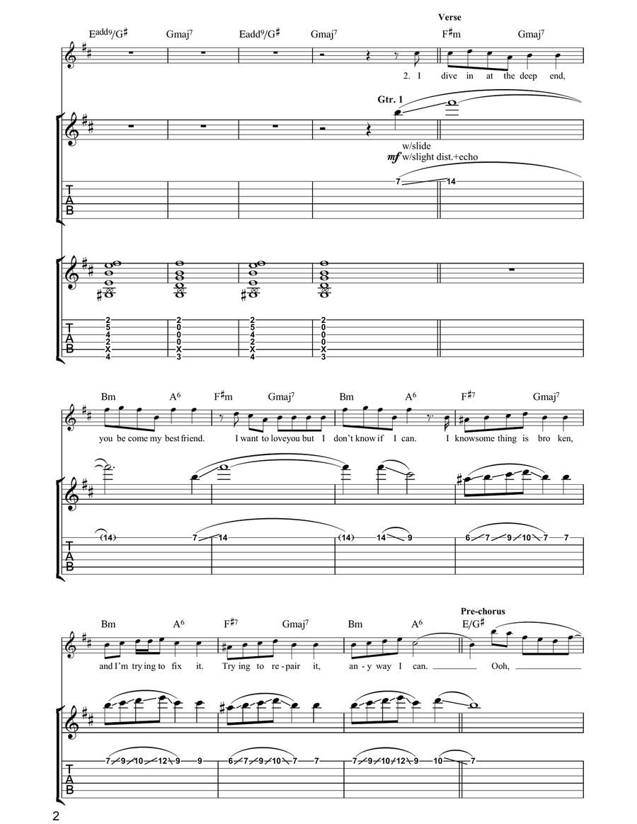 X&Y X&Y Acoustic Guitar scores gallery preview page 2