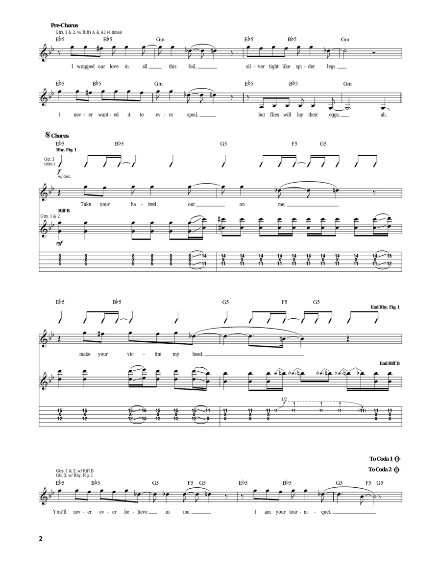Tourniquet Tourniquet Electric Guitar scores gallery preview page 2