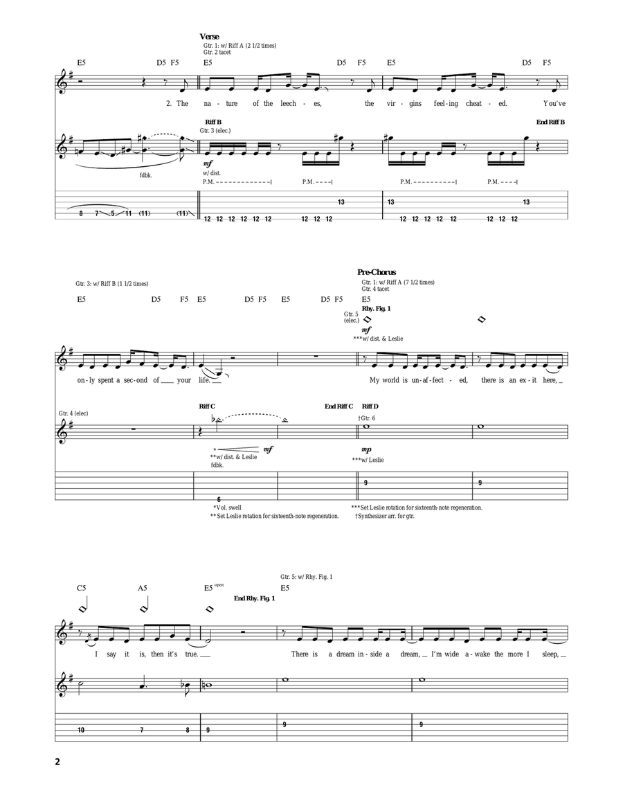 The Reflecting God The Reflecting God Electric Guitar scores gallery preview page 2