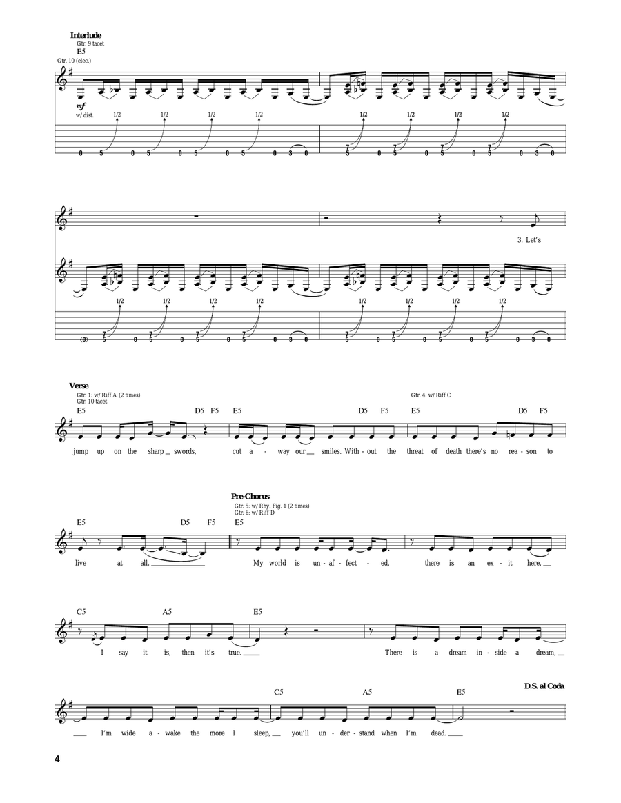The Reflecting God The Reflecting God Electric Guitar scores gallery preview page 4