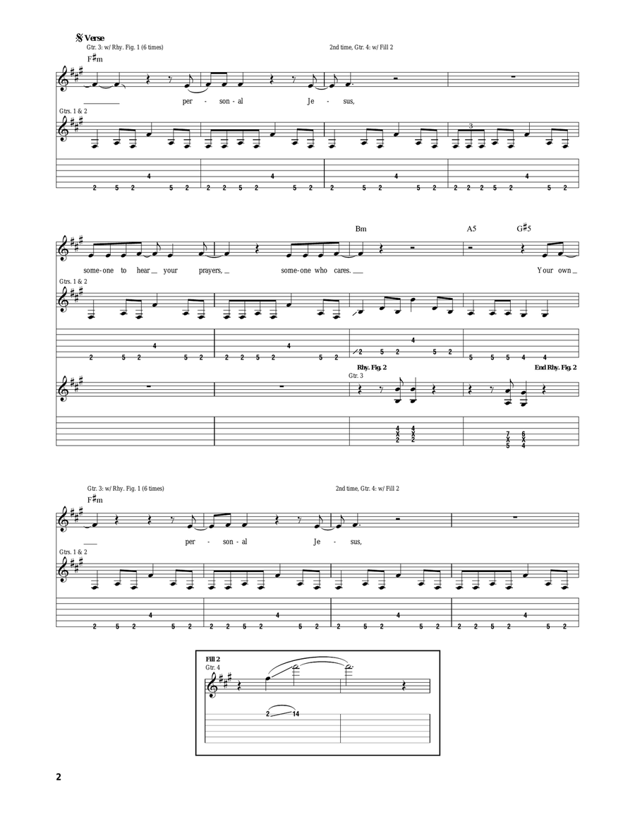 Personal Jesus Personal Jesus Acoustic Guitar scores gallery preview page 2