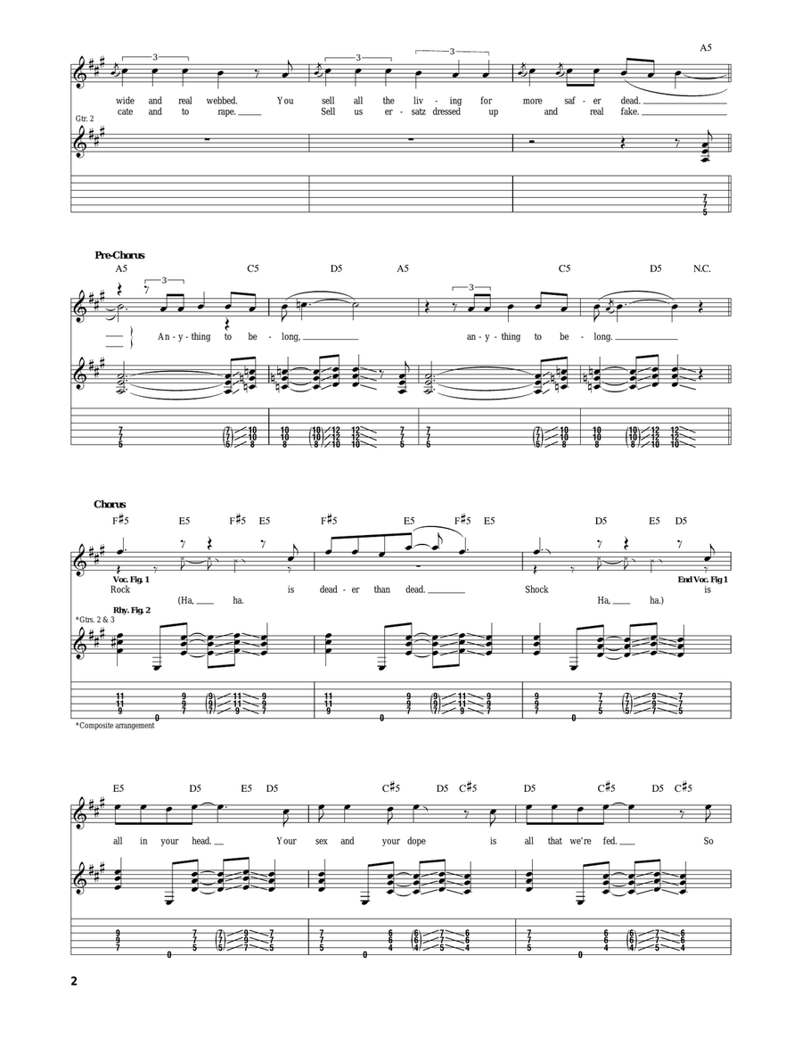 Rock Is Dead Rock Is Dead Electric Guitar scores gallery preview page 2