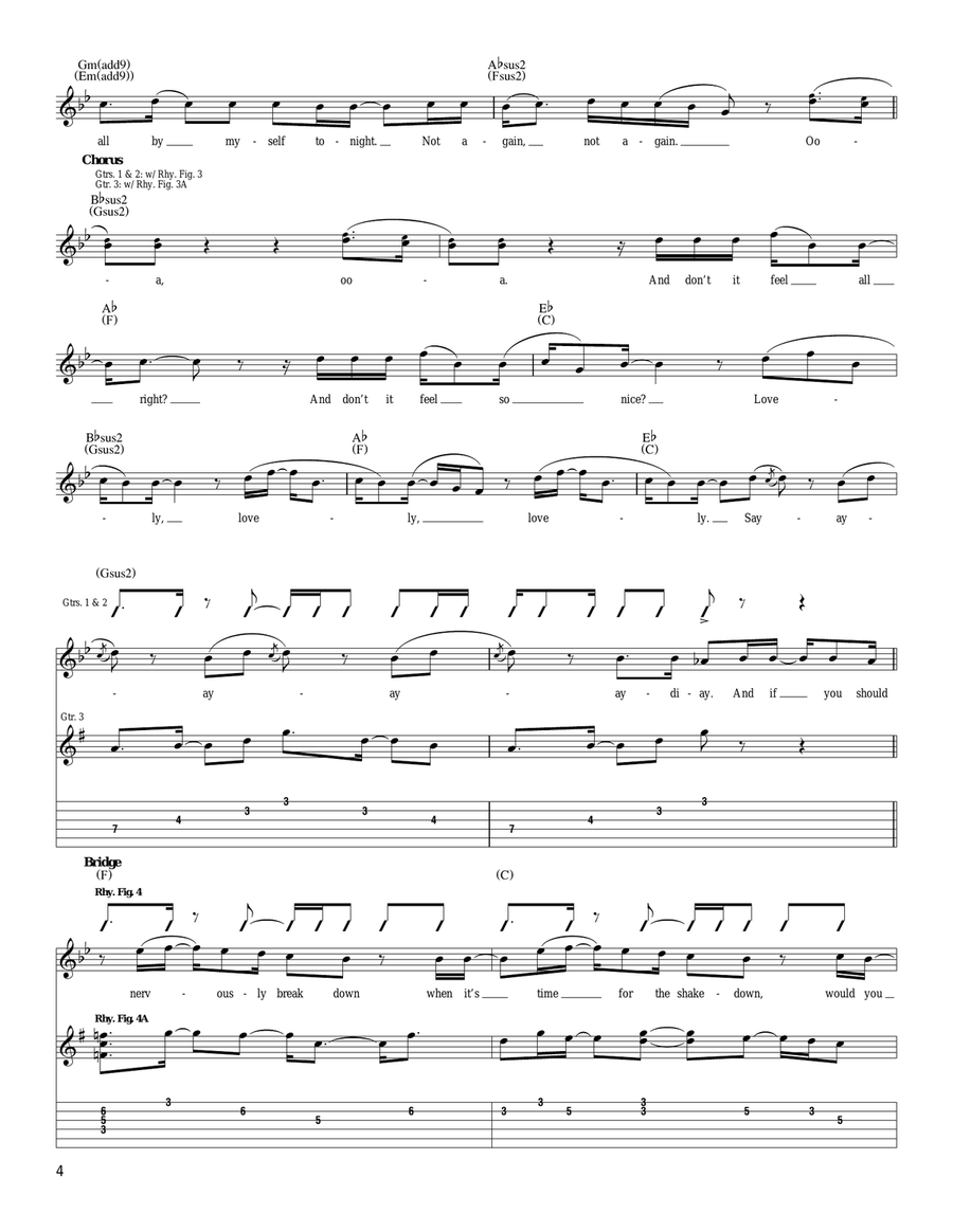 Tonight, Not Again Tonight, Not Again Acoustic Guitar scores gallery preview page 4