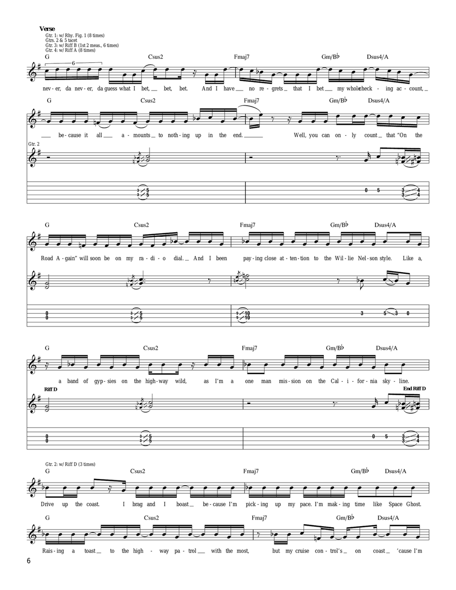 Curbside Prophet Acoustic Guitar scores gallery preview page 6