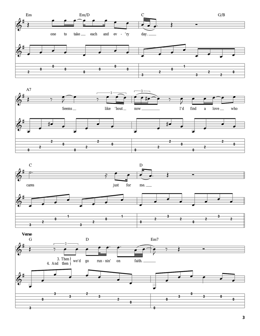 Running On Faith Running On Faith Acoustic Guitar scores gallery preview page 3