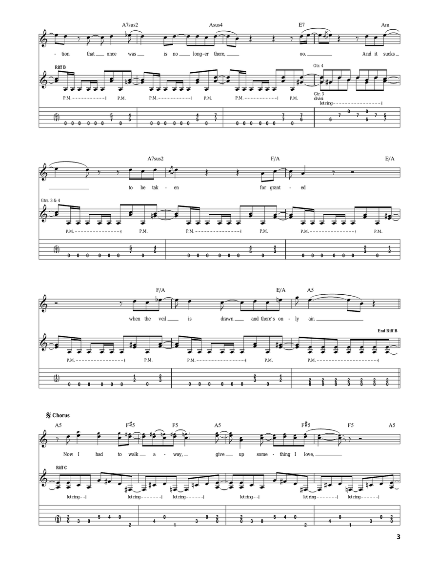 Tears In A Vial Electric Guitar scores gallery preview page 3