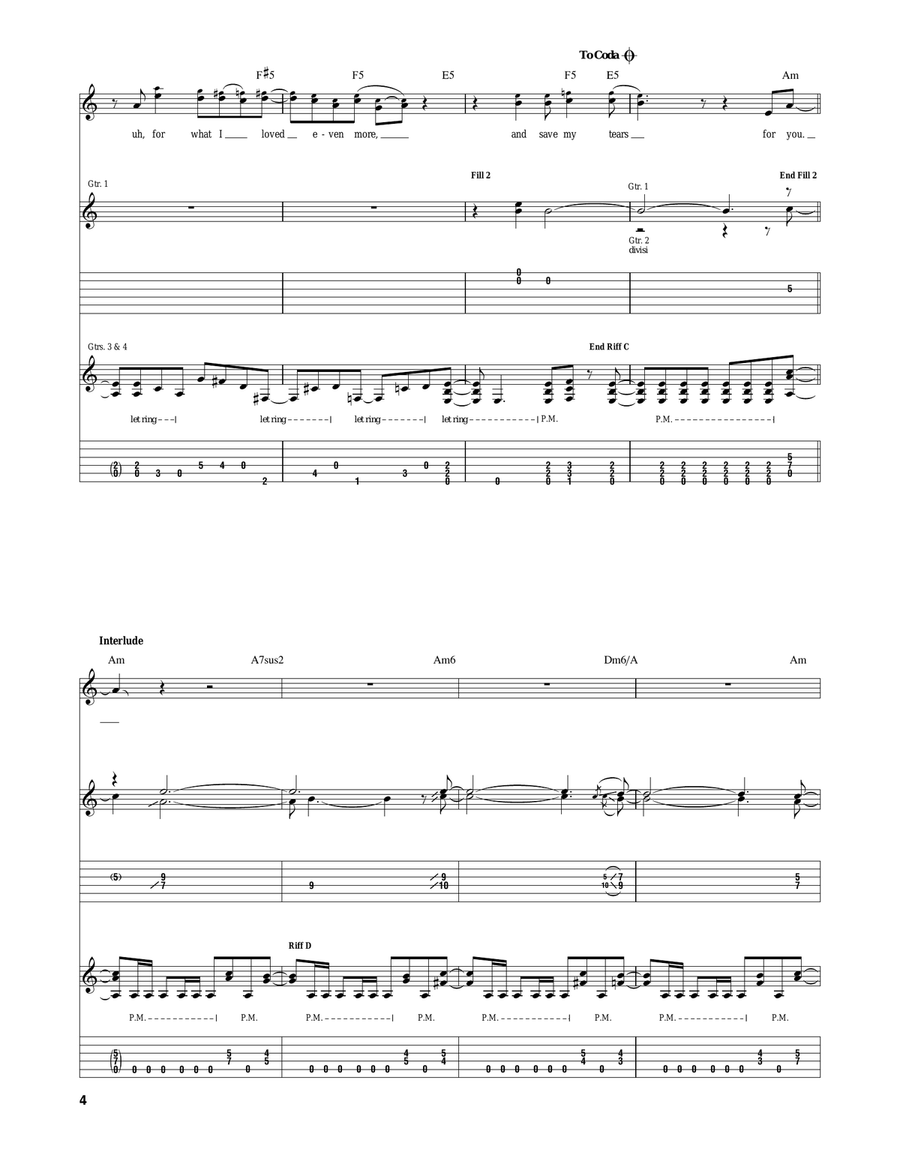 Tears In A Vial Electric Guitar scores gallery preview page 4