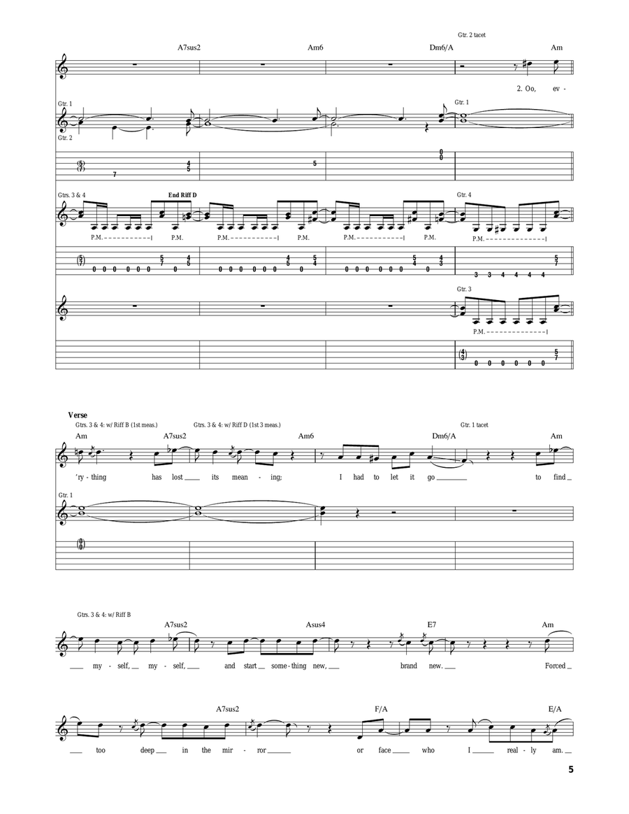 Tears In A Vial Electric Guitar scores gallery preview page 5