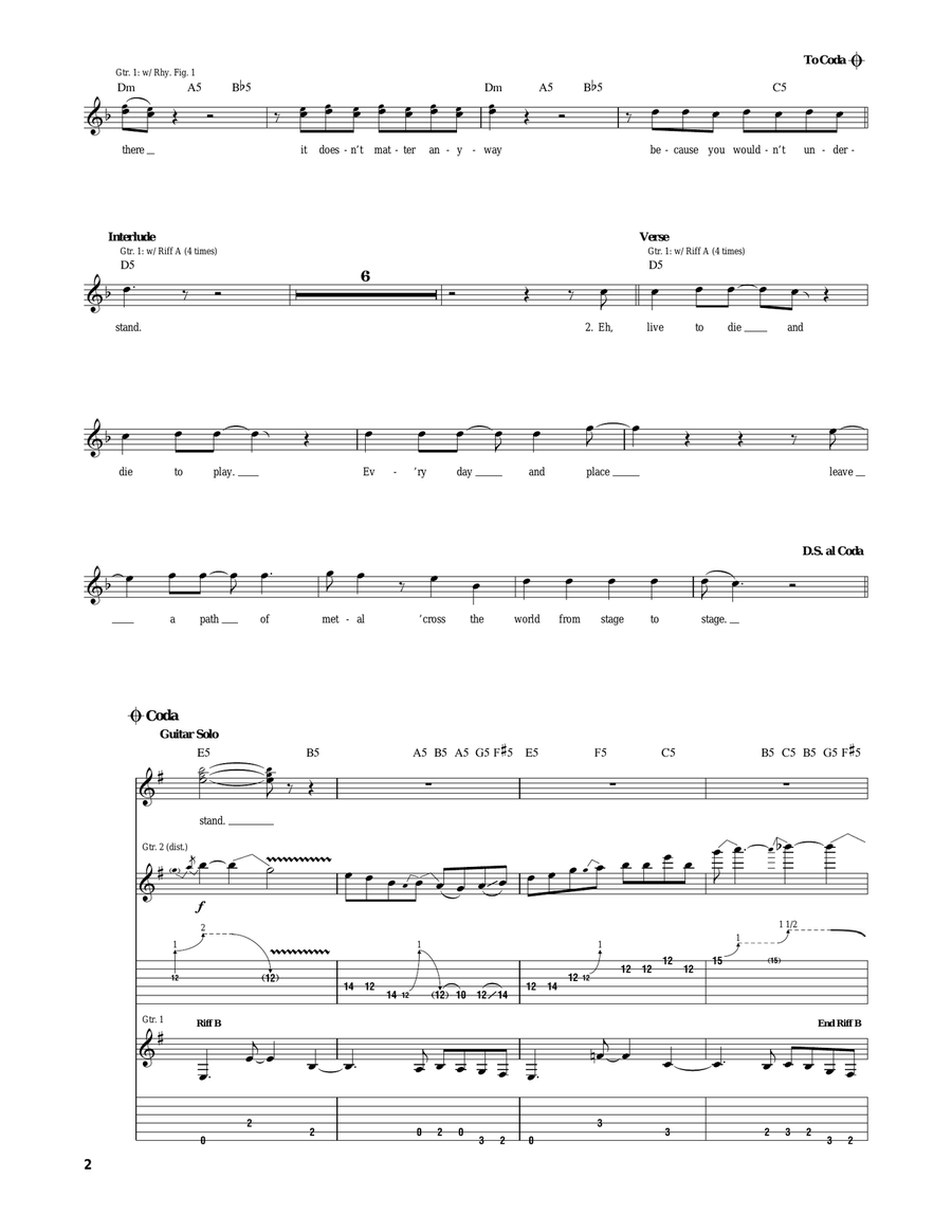 Back In The Day Electric Guitar scores gallery preview page 2