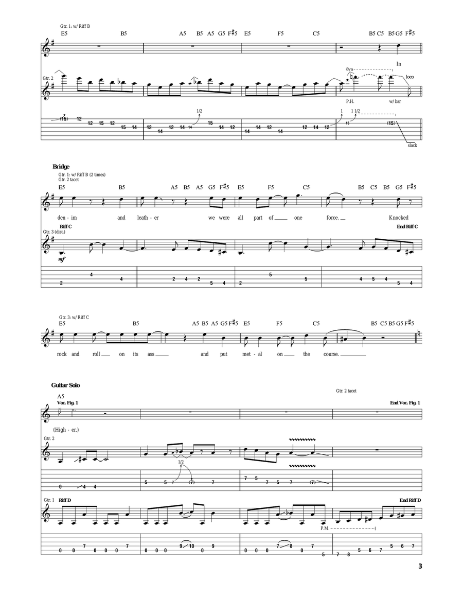 Back In The Day Electric Guitar scores gallery preview page 3