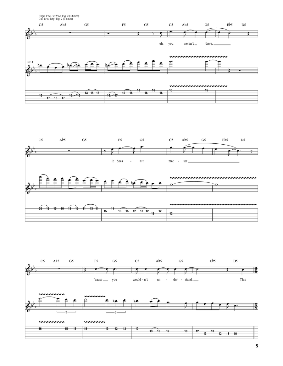 Back In The Day Electric Guitar scores gallery preview page 5