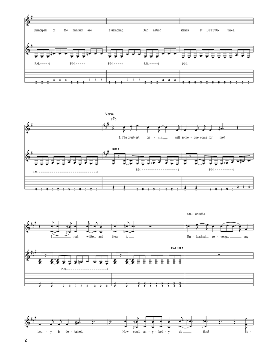 Blackmail The Universe Blackmail The Universe Electric Guitar scores gallery preview page 2