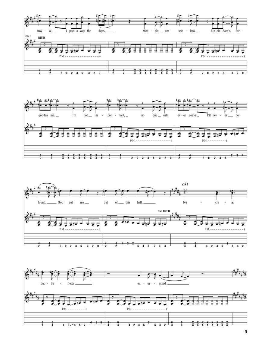 Blackmail The Universe Blackmail The Universe Electric Guitar scores gallery preview page 3
