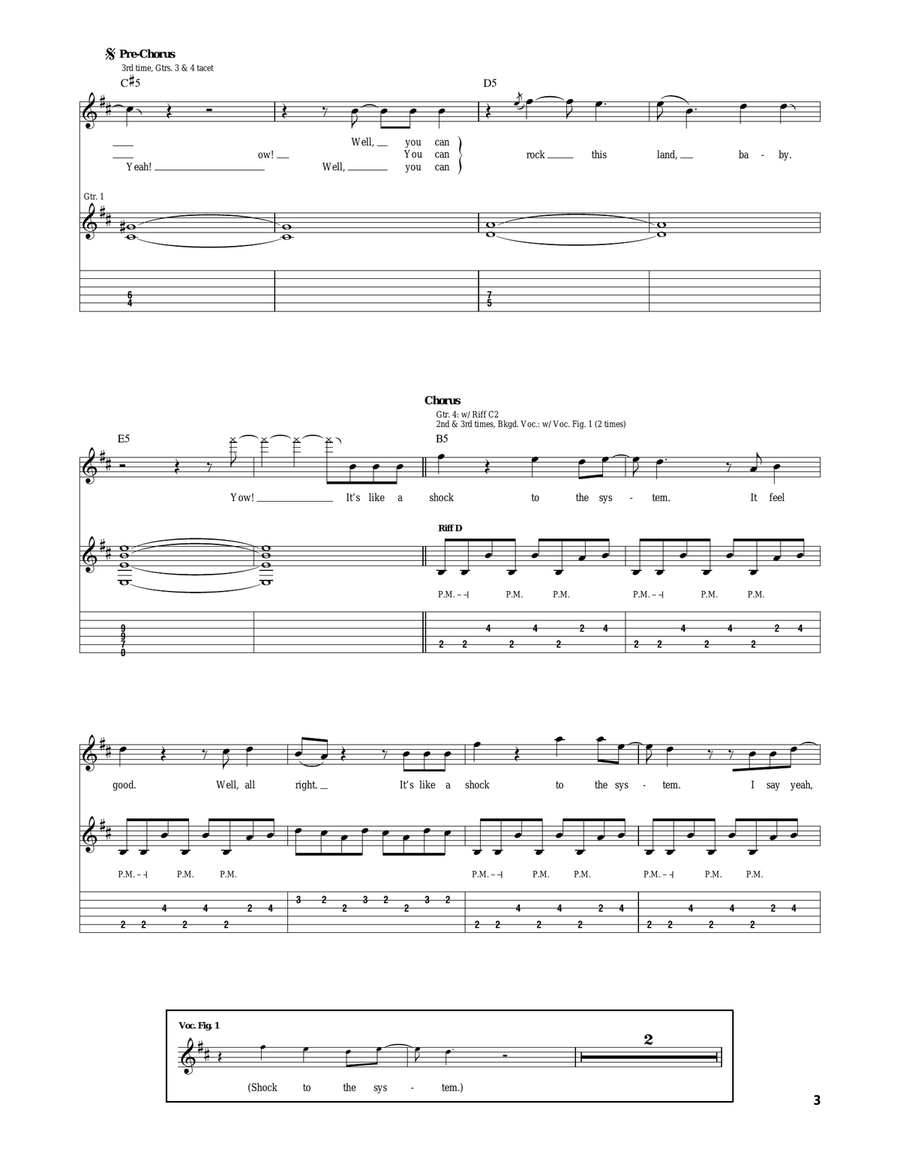 Shock To The System Shock To The System Acoustic Guitar scores gallery preview page 3