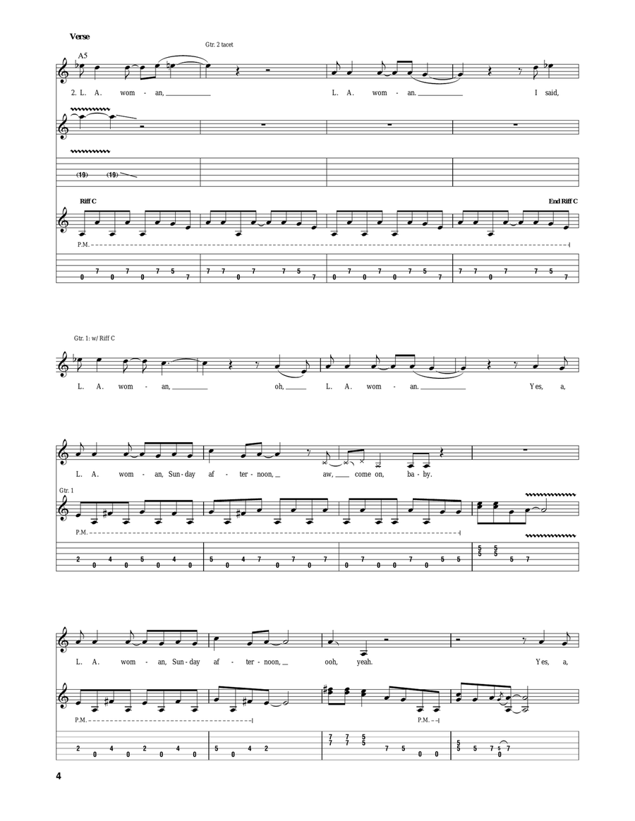 L.A. Woman L.A. Woman Acoustic Guitar scores gallery preview page 4