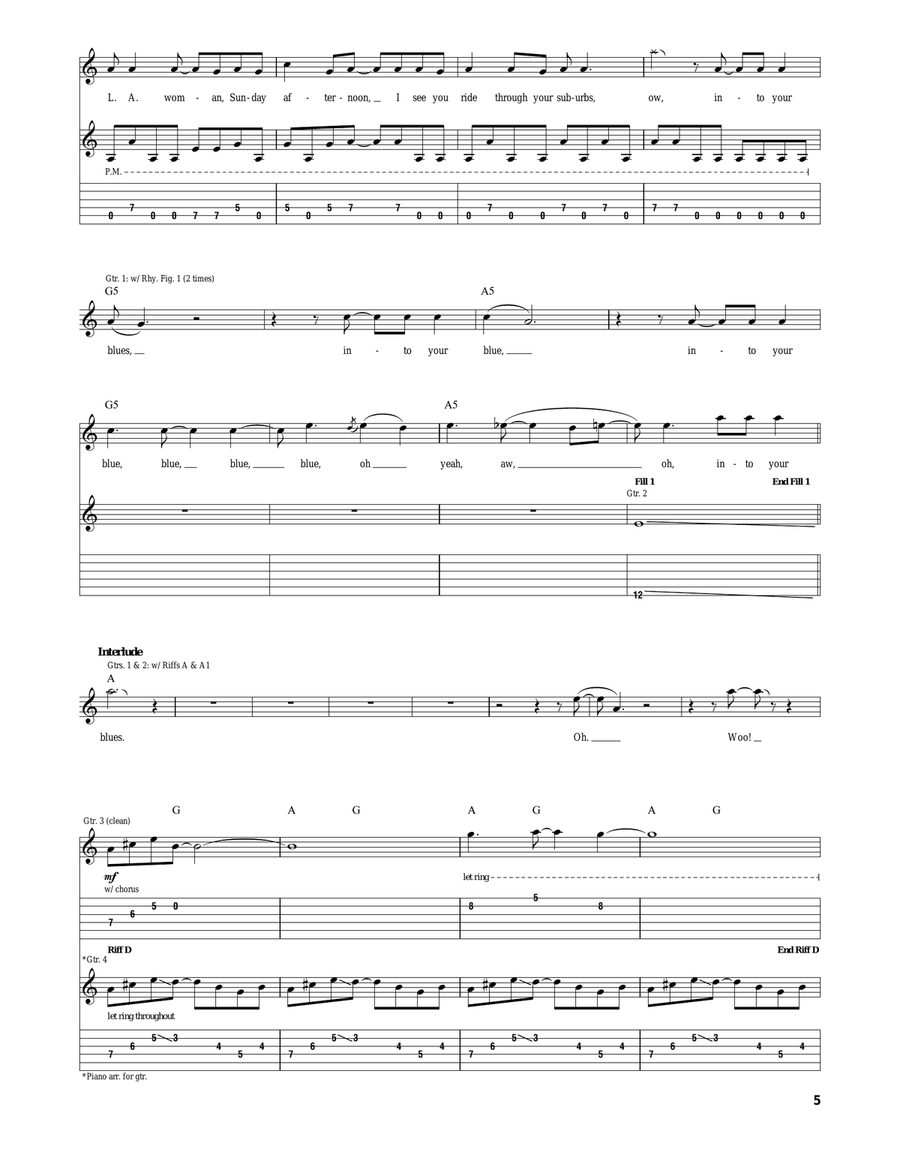 L.A. Woman L.A. Woman Acoustic Guitar scores gallery preview page 5