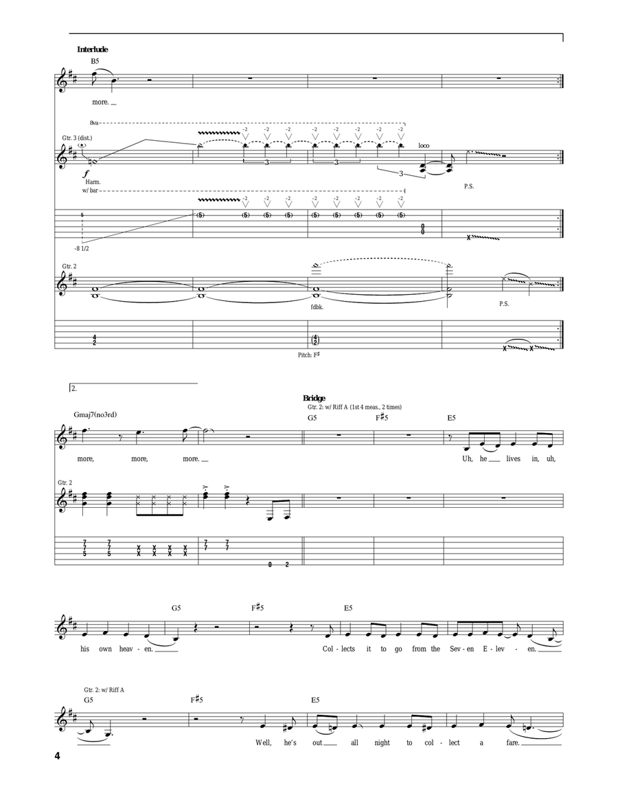 Rebel Yell Rebel Yell Acoustic Guitar scores gallery preview page 4