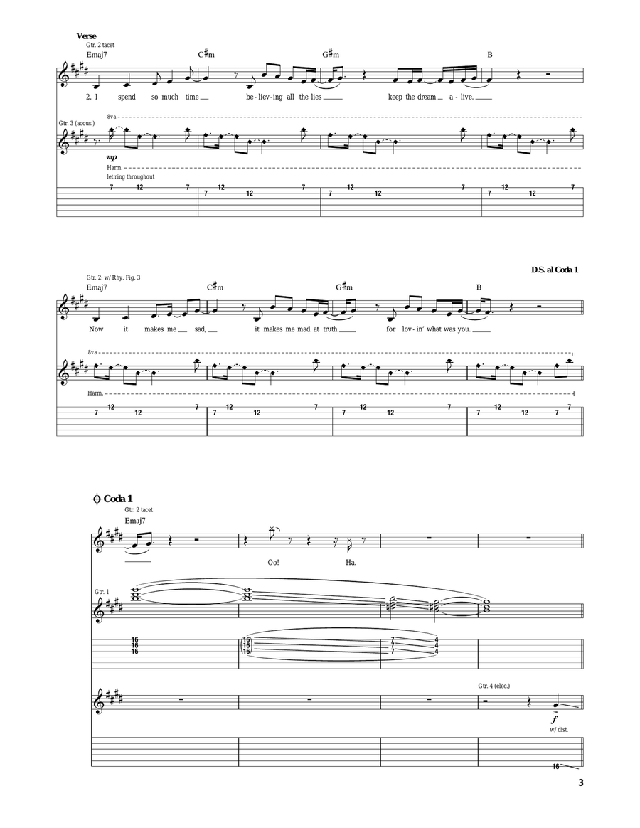 Eyes Without A Face Eyes Without A Face Acoustic Guitar scores gallery preview page 3