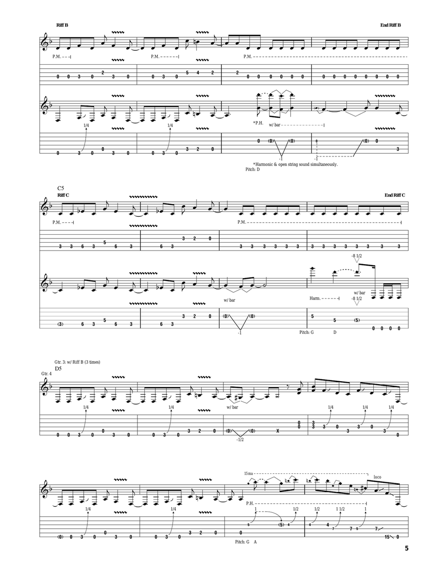 Don't Need A Gun Acoustic Guitar scores gallery preview page 5