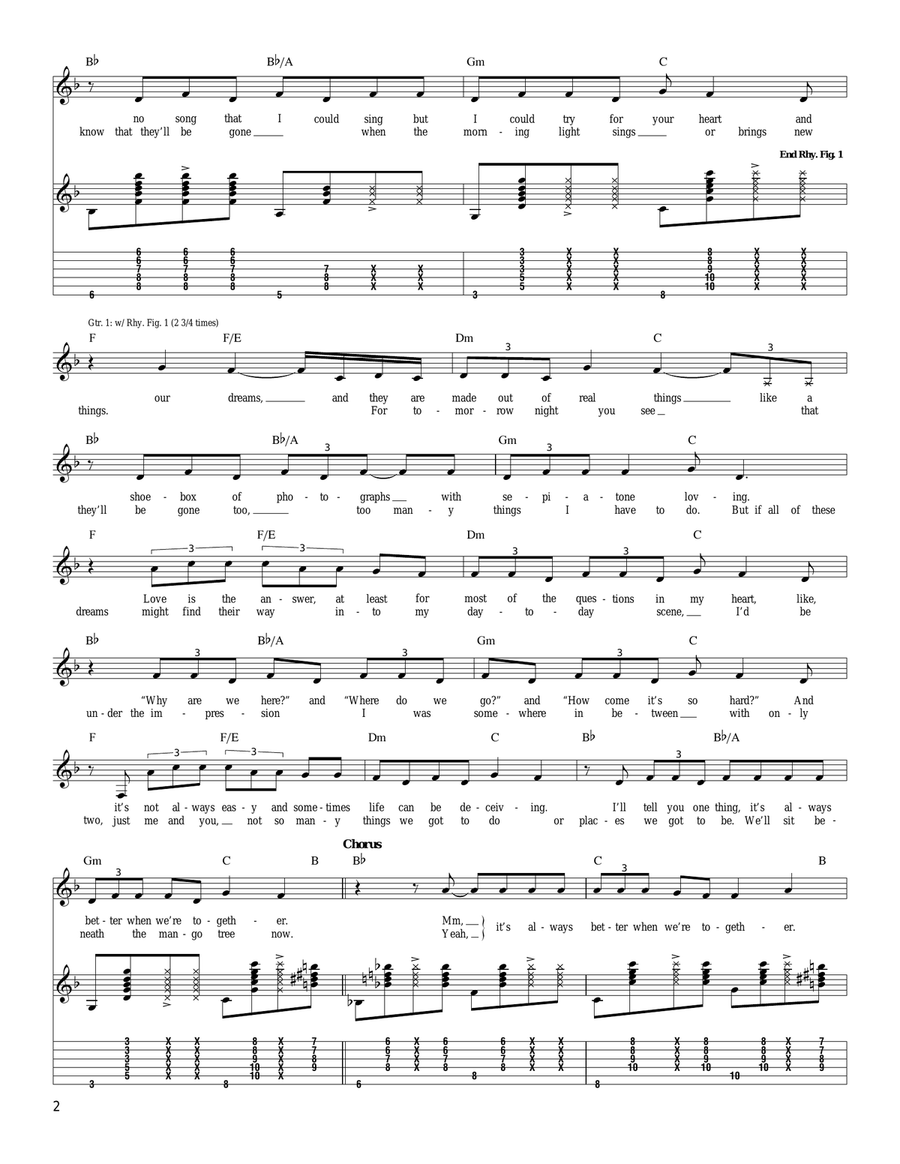 Better Together Better Together Acoustic Guitar scores gallery preview page 2