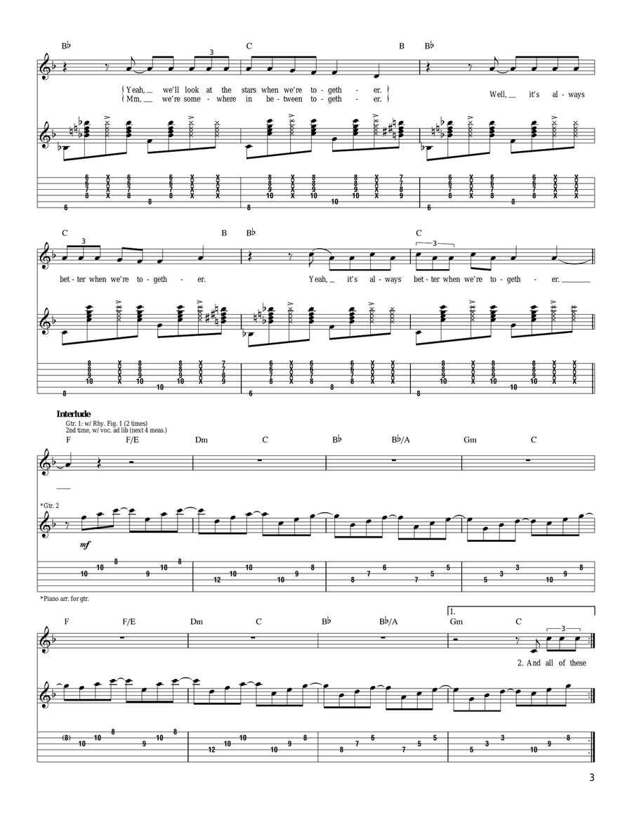 Better Together Better Together Acoustic Guitar scores gallery preview page 3