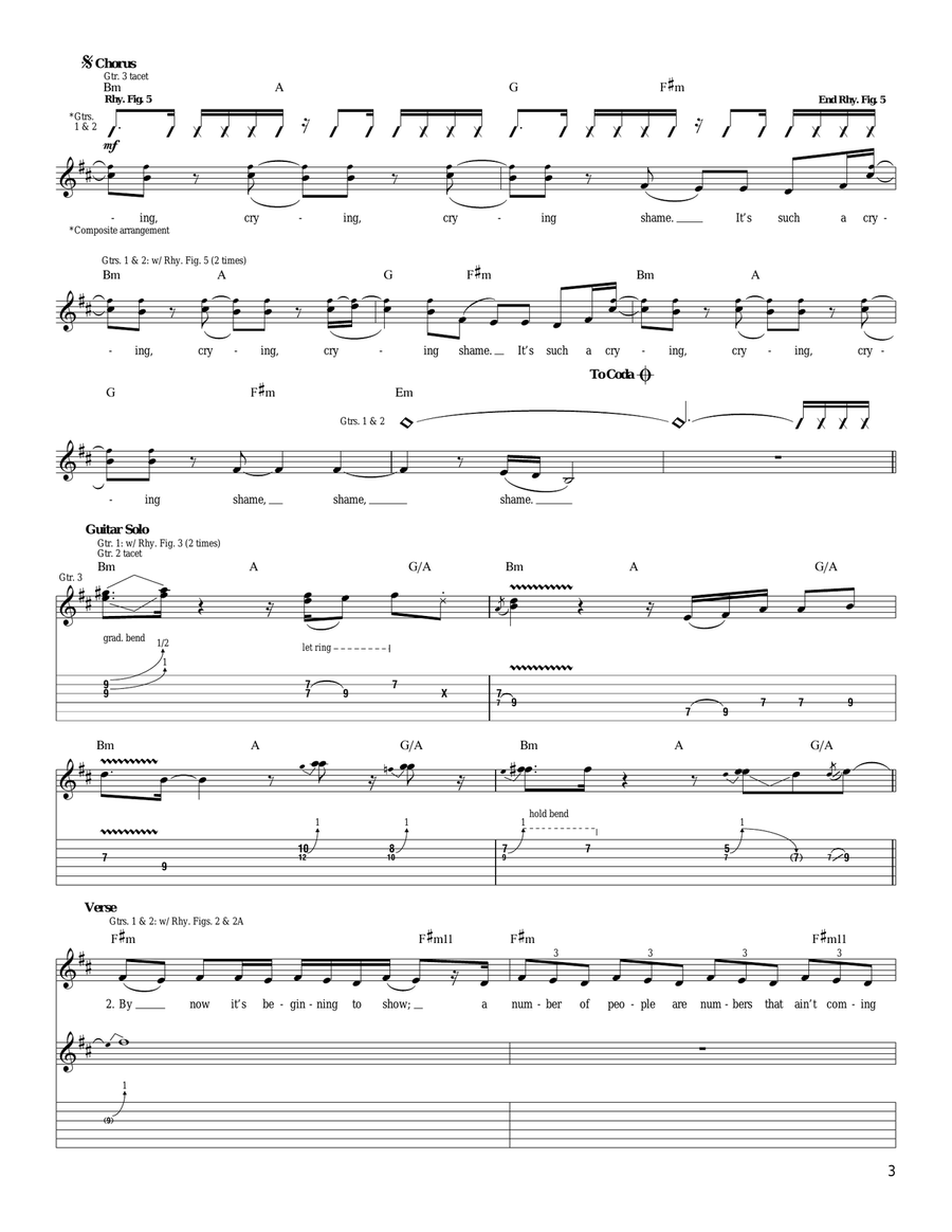 Crying Shame Acoustic Guitar scores gallery preview page 3