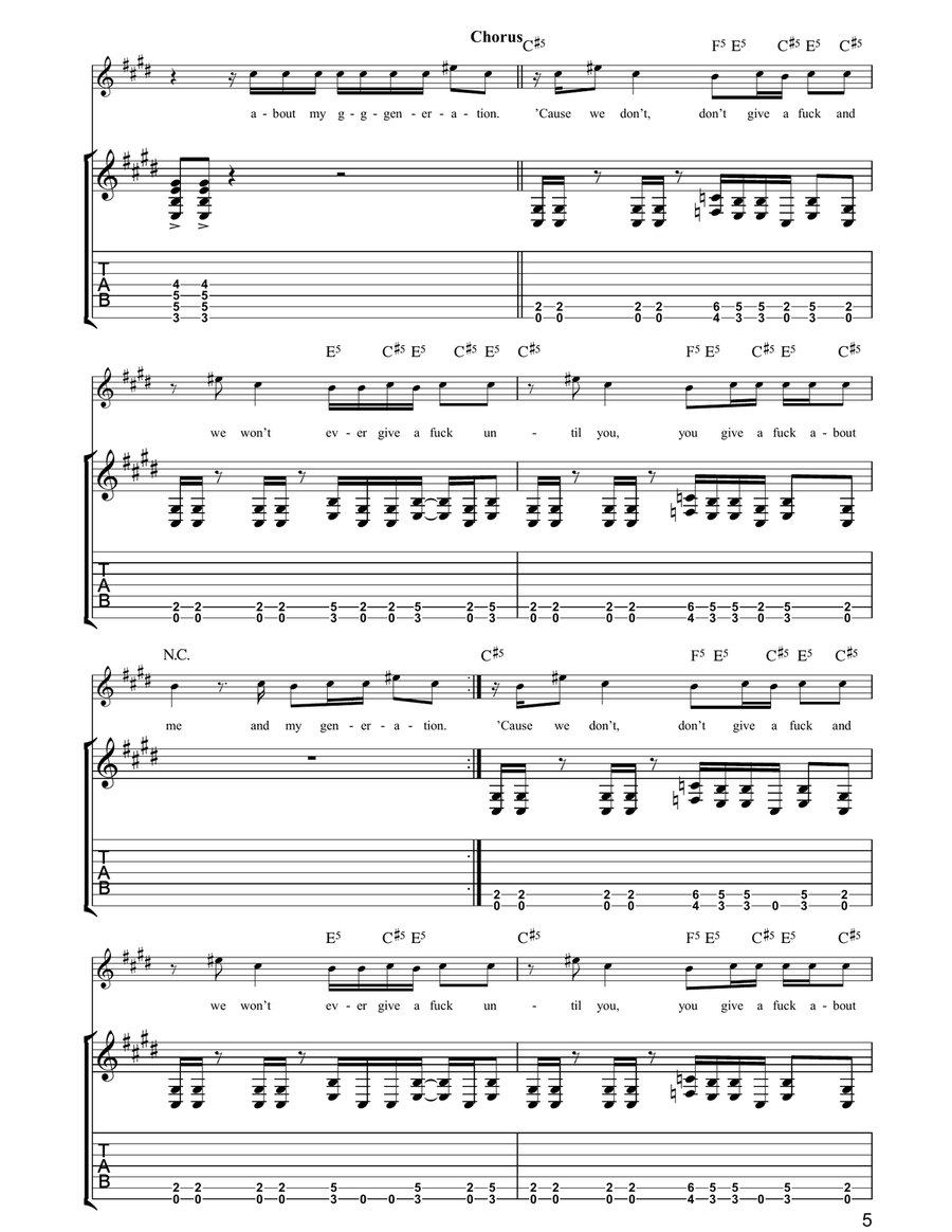 My Generation My Generation Electric Guitar scores gallery preview page 5