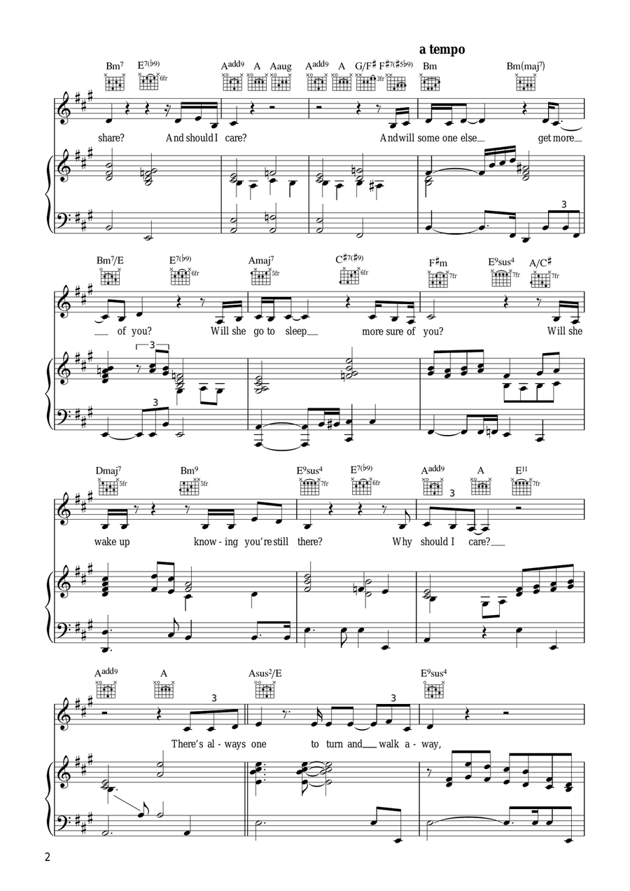 Why Should I Care Why Should I Care Guitar scores gallery preview page 2