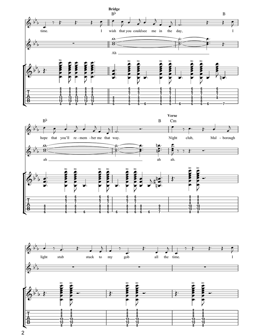 What Did I Ever Give You? Guitar Tablature scores gallery preview page 2