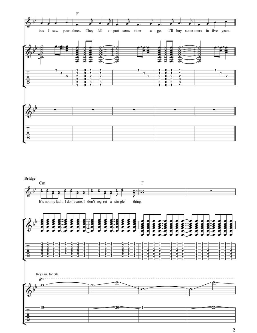 You Can Have It All Guitar Tablature scores gallery preview page 3