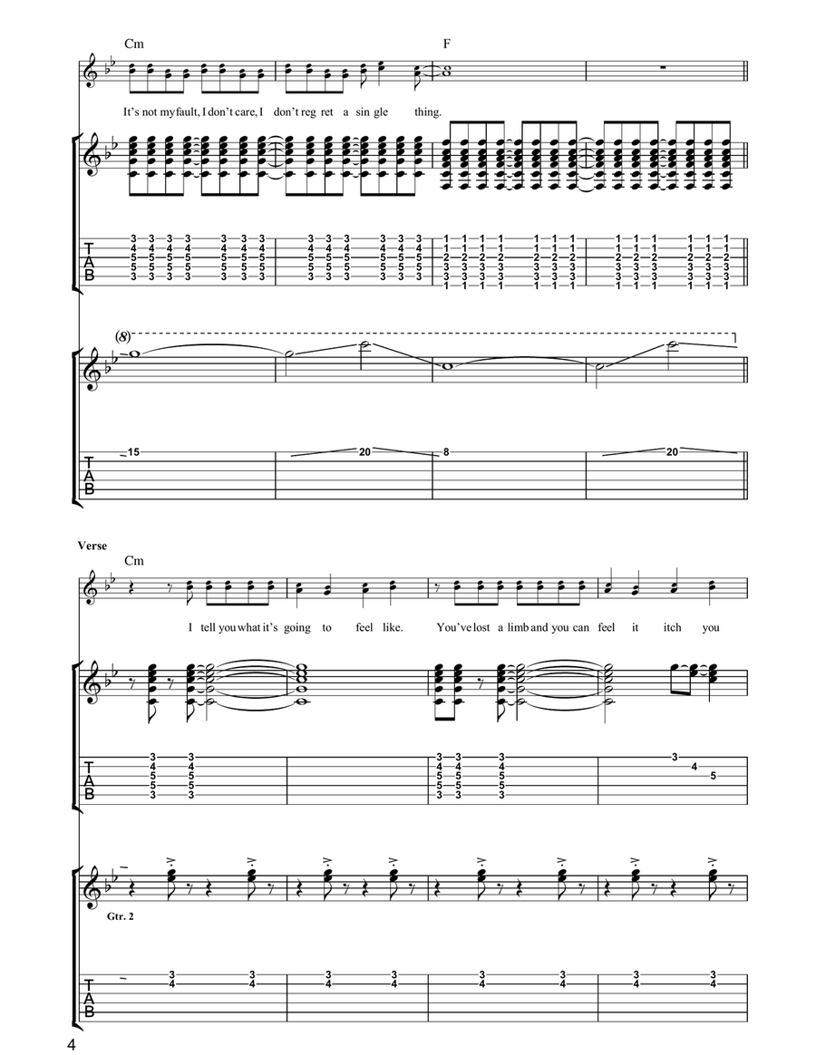 You Can Have It All Guitar Tablature scores gallery preview page 4