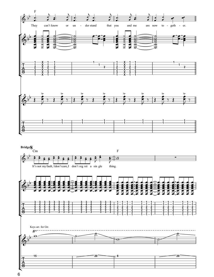 You Can Have It All Guitar Tablature scores gallery preview page 6