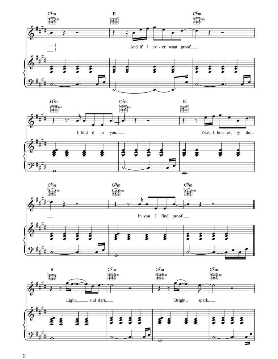 Proof Proof Piano, Vocal, Guitar scores gallery preview page 2