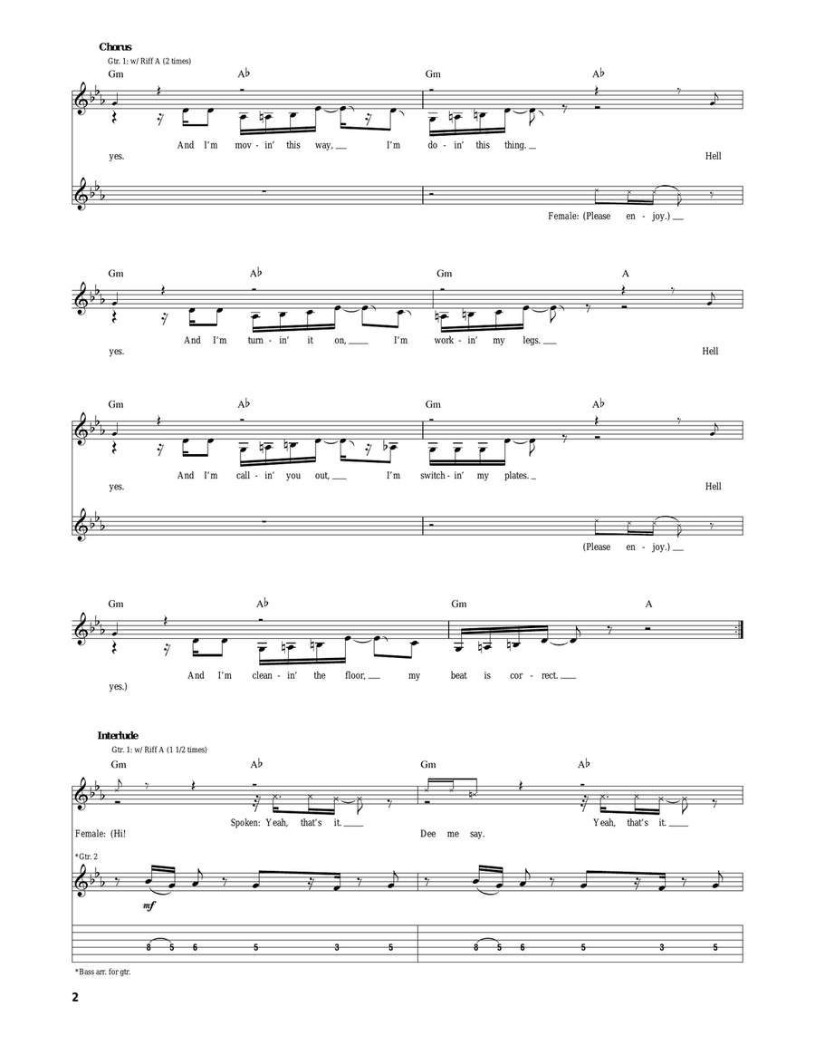 Hell Yes Hell Yes Acoustic Guitar scores gallery preview page 2