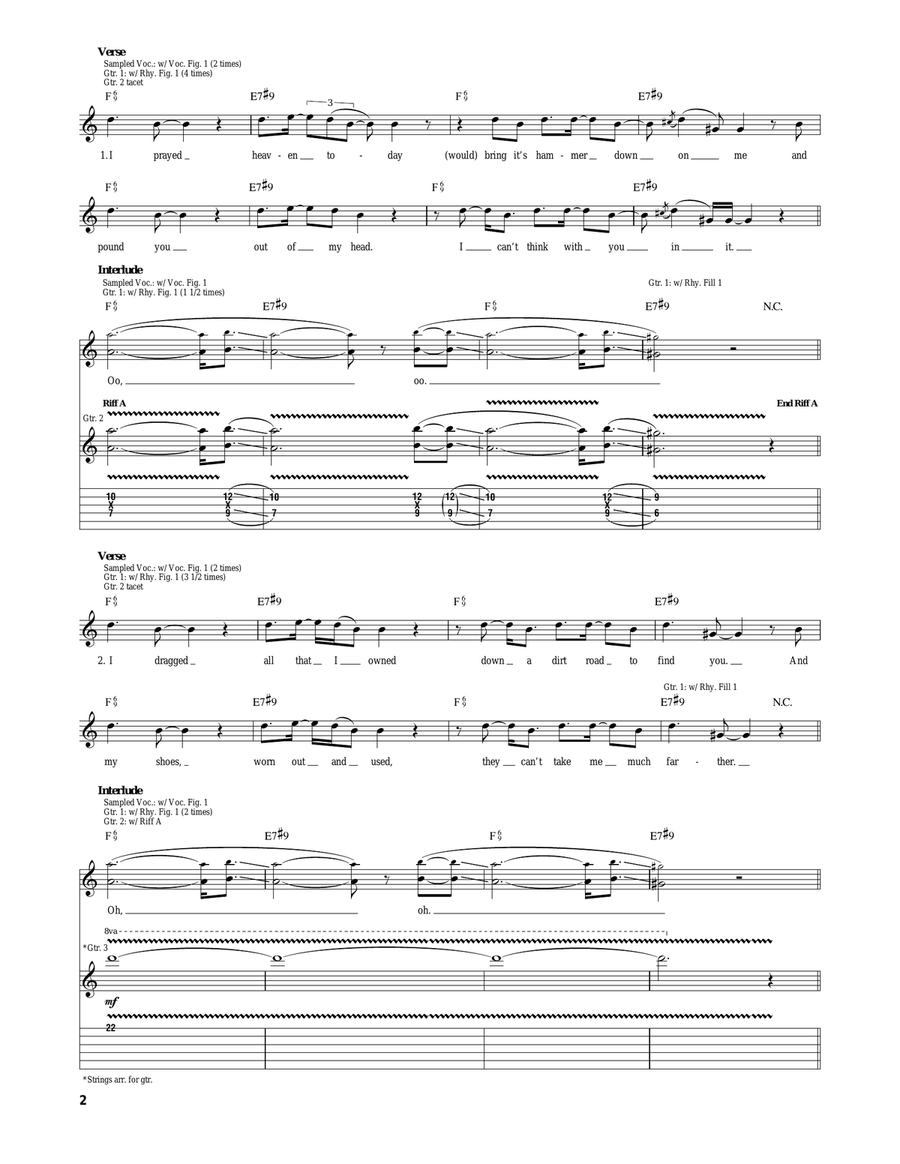 Missing Missing Acoustic Guitar scores gallery preview page 2