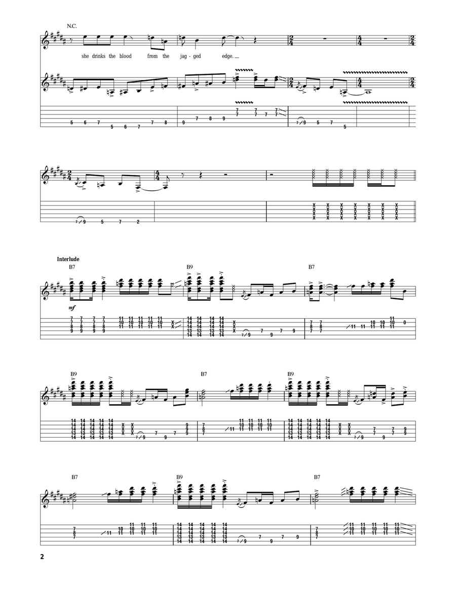 Dolly Dagger Acoustic Guitar scores gallery preview page 2
