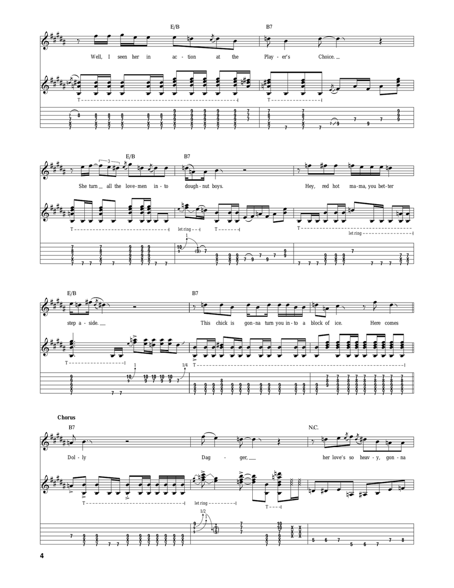 Dolly Dagger Acoustic Guitar scores gallery preview page 4