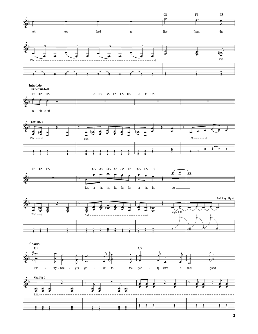 B.Y.O.B. B.Y.O.B. Electric Guitar scores gallery preview page 3