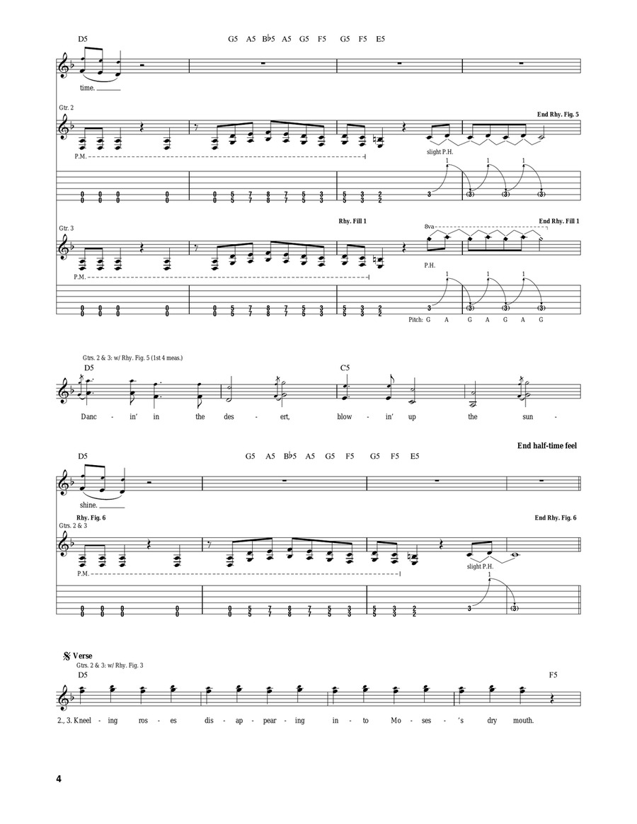 B.Y.O.B. B.Y.O.B. Electric Guitar scores gallery preview page 4
