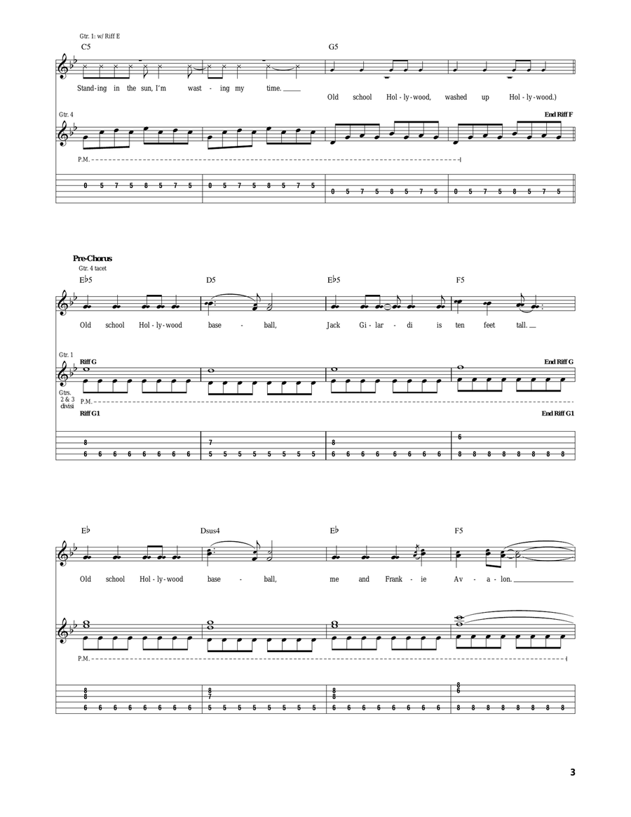 Old School Hollywood Old School Hollywood Electric Guitar scores gallery preview page 3
