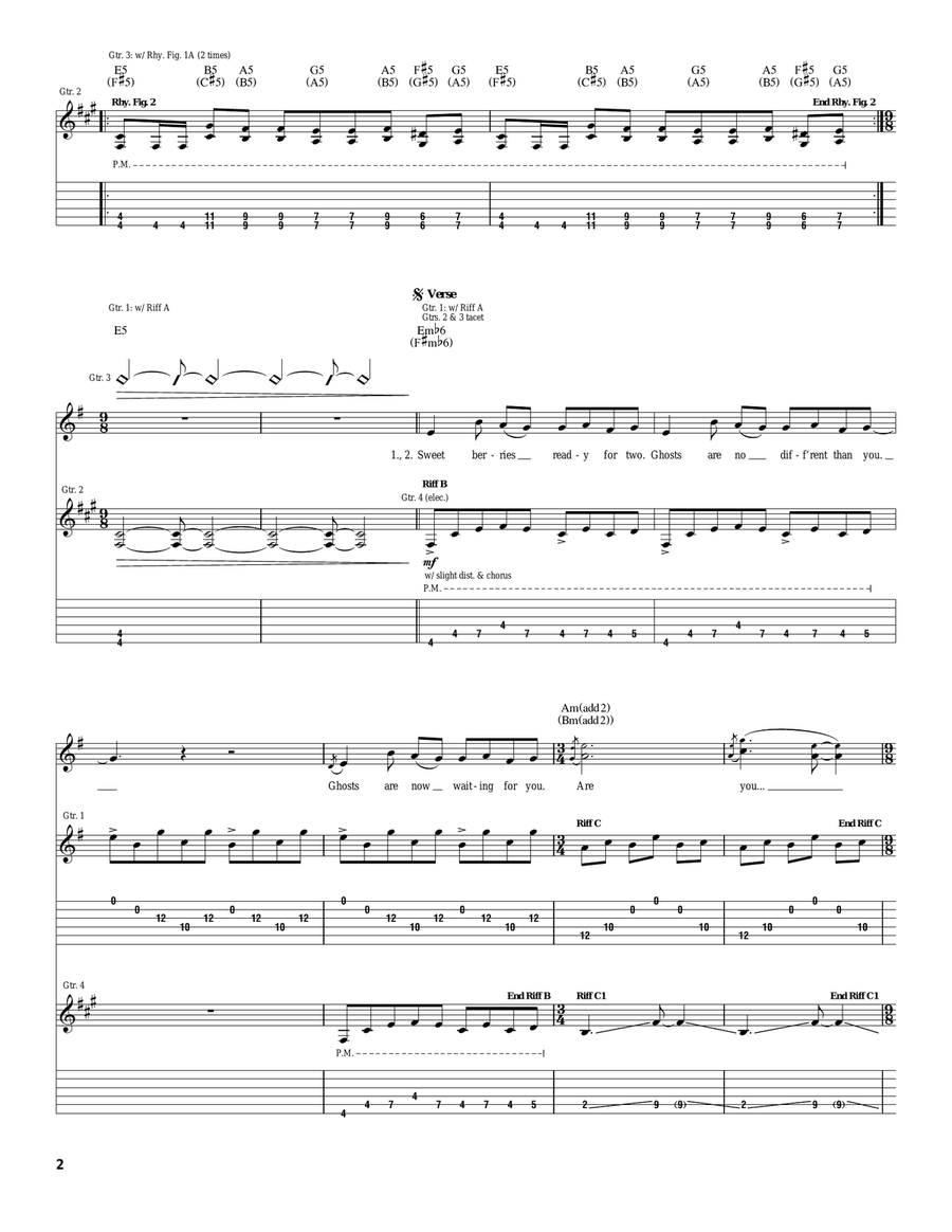 Question! Question! Electric Guitar scores gallery preview page 2